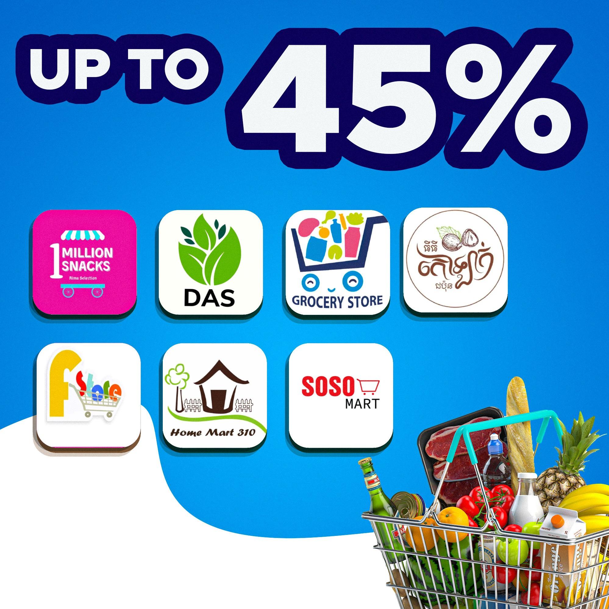 Supermarket Discount Up to 45%OFF